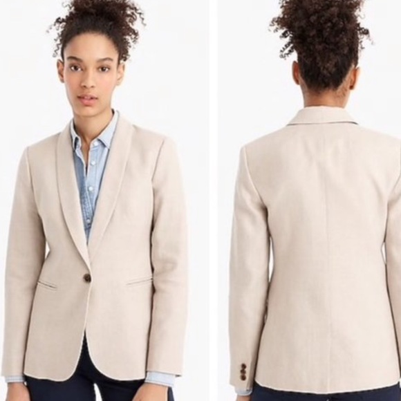 J Crew Parke blazer in stretch linen Flax - Picture 9 of 9
